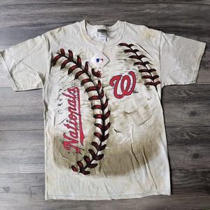 Washington Nationals Liquid Blue T Shirt Mens Liquid Blue Sz L